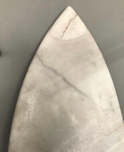 White Carrara Marble Surfboard