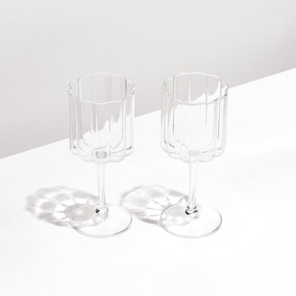 WAVE WINE GLASS SET OF 2